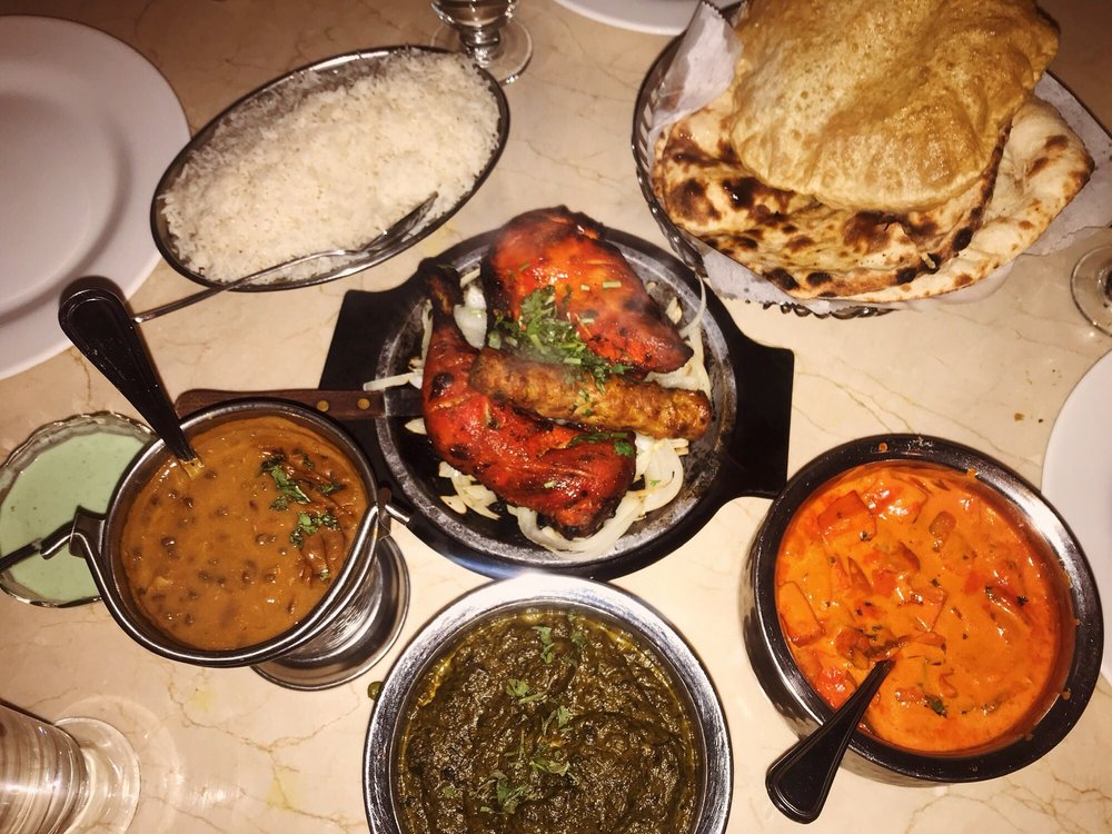 Several Indian Food dishes from Palace of Asia