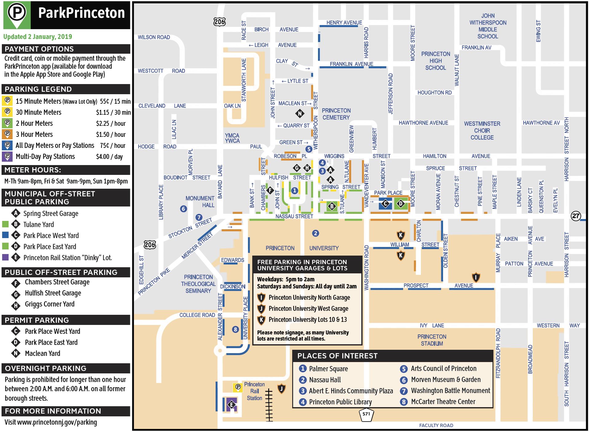 Parking Guide For Downtown Princeton Free Parking Garages