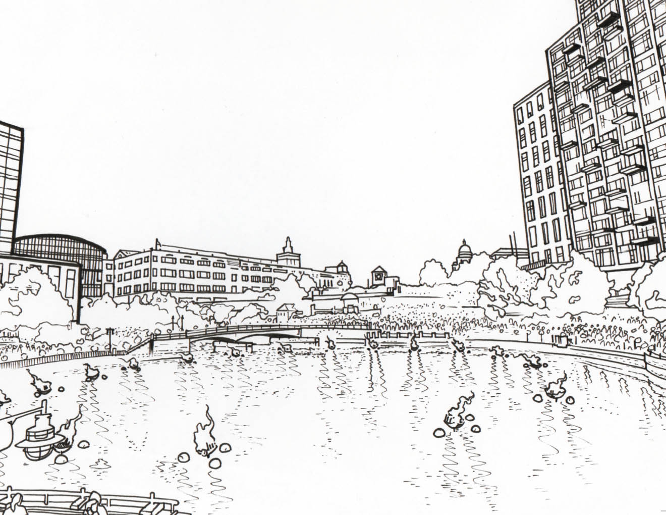 Providence coloring page - WaterPlace Park
