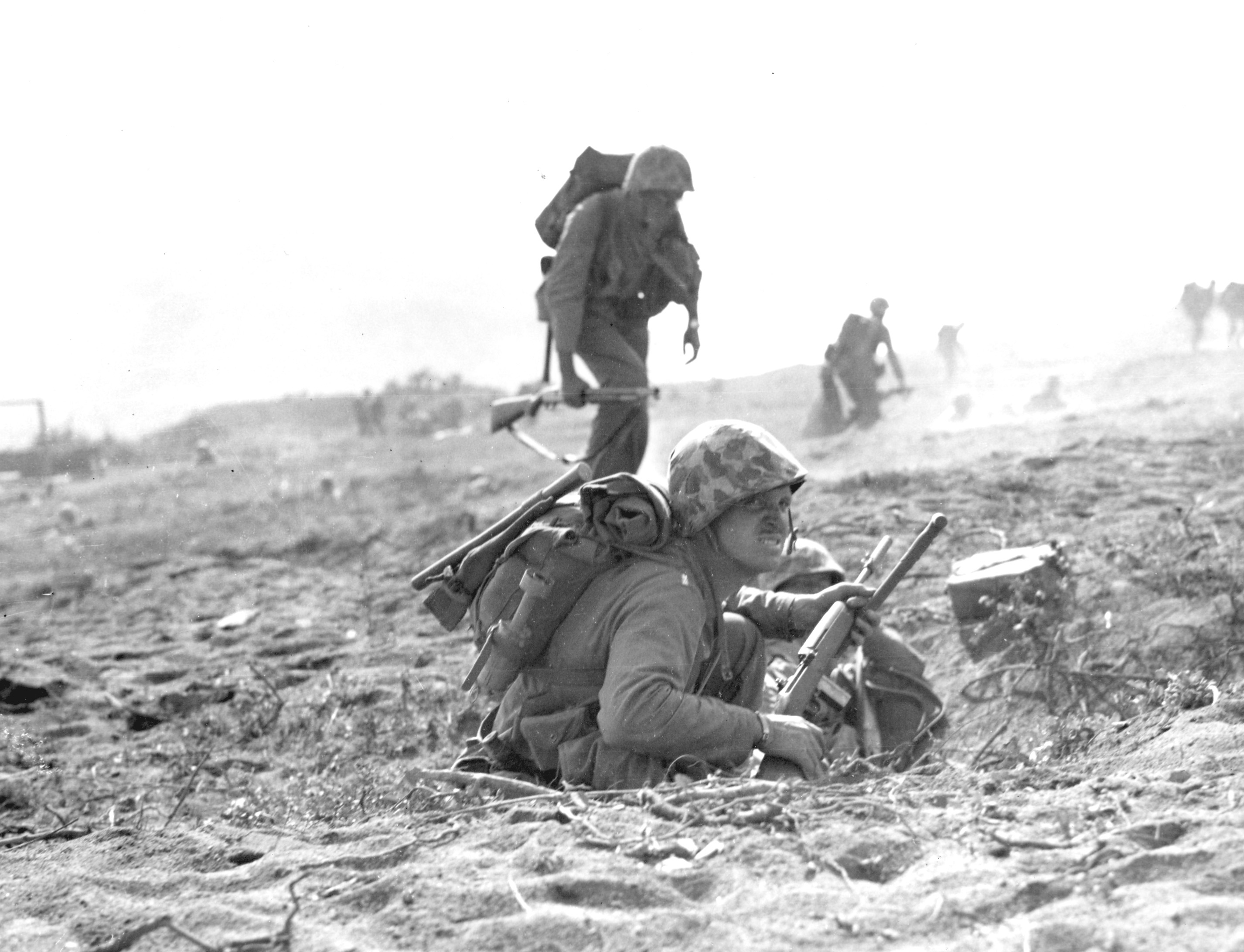 Iwo Jima - Island shot at 0900, D-Day plus 1