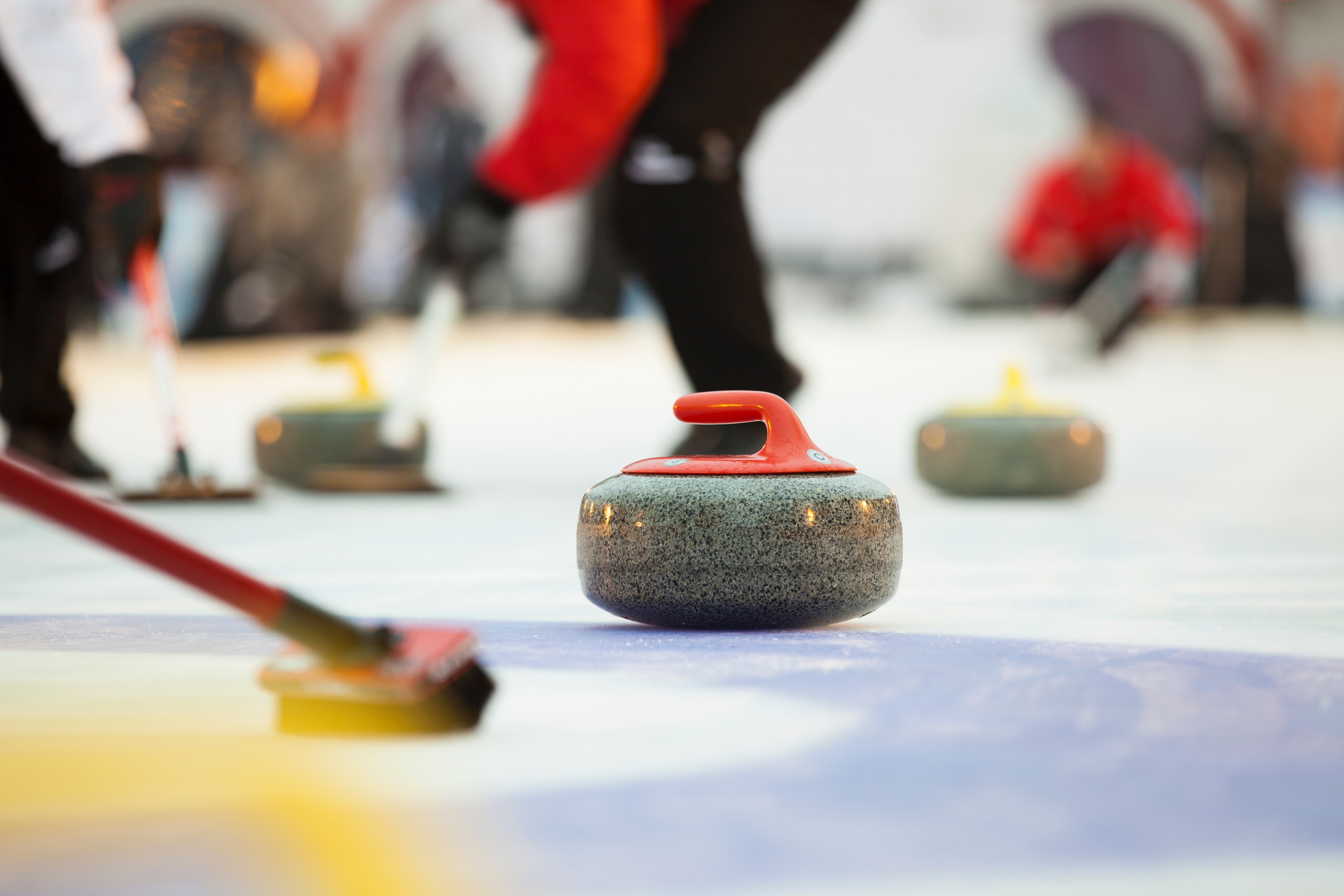 Curling at ice rink