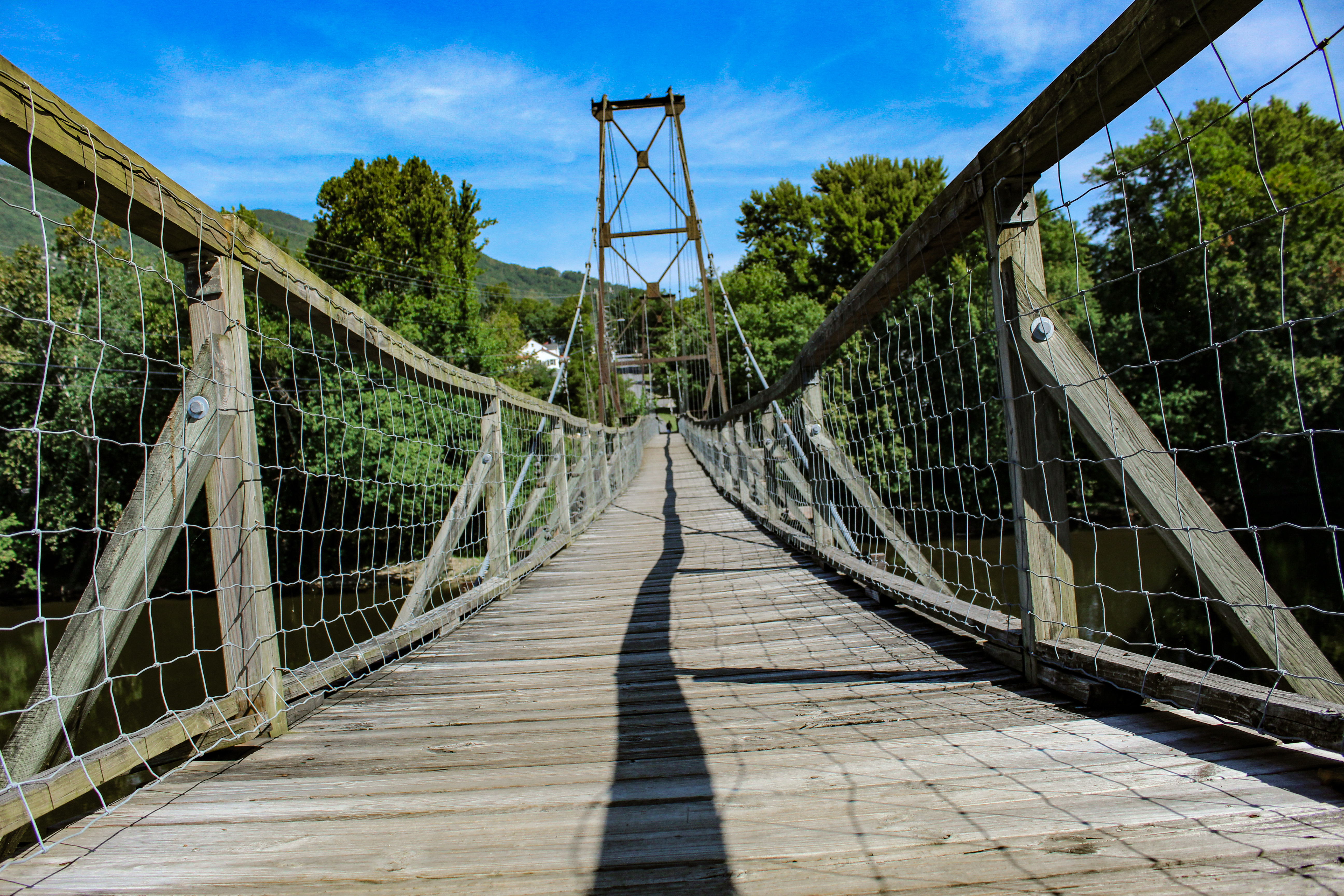 Historic Buchanan Swinging Bridge in Virginia