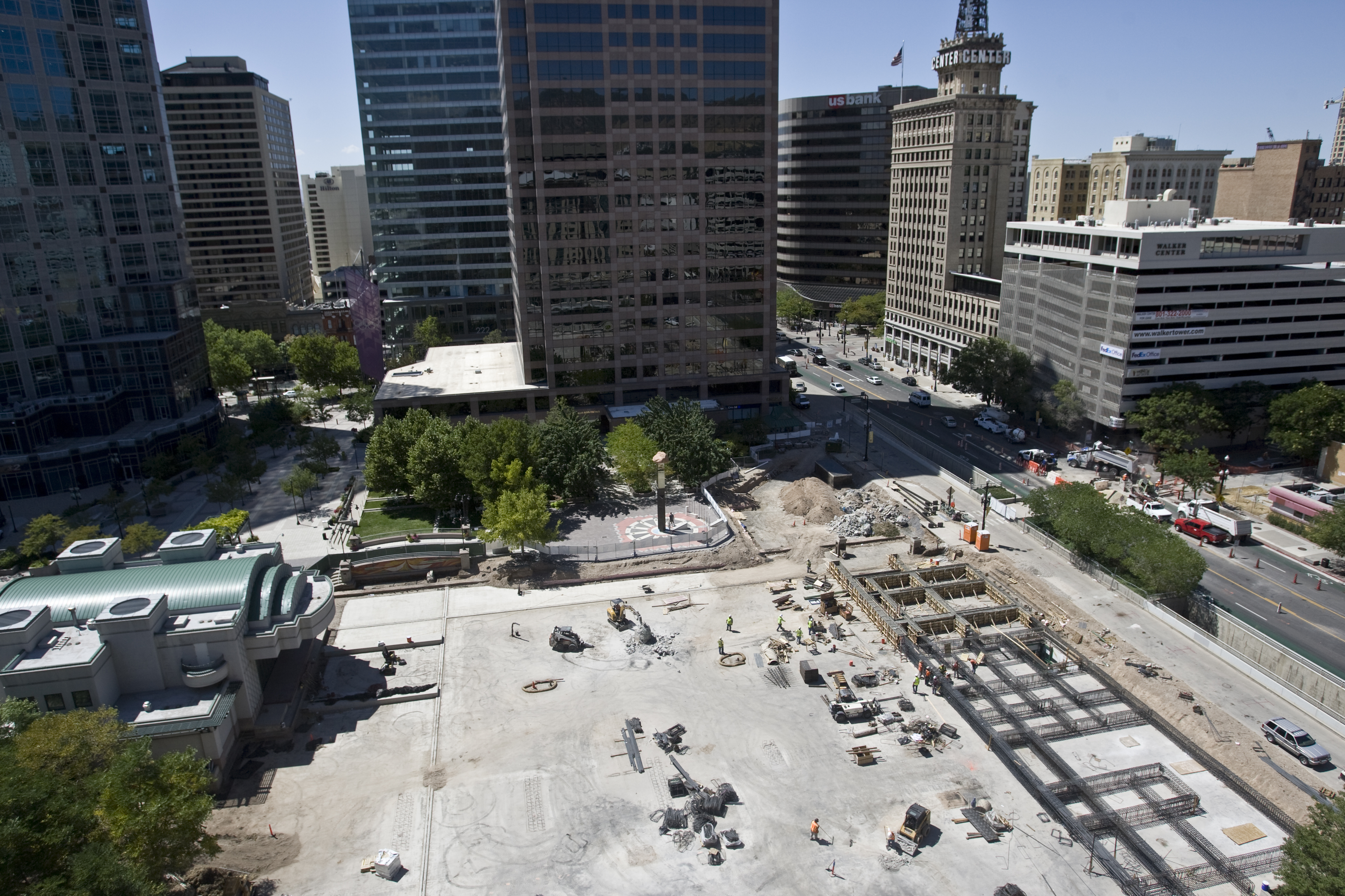 The Gallivan Center during construction in 2011