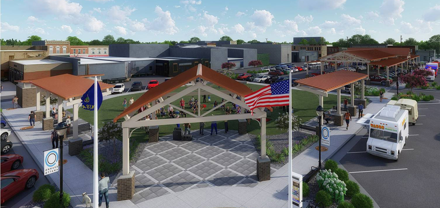 Rendering of Legacy Square in Ottawa, KS