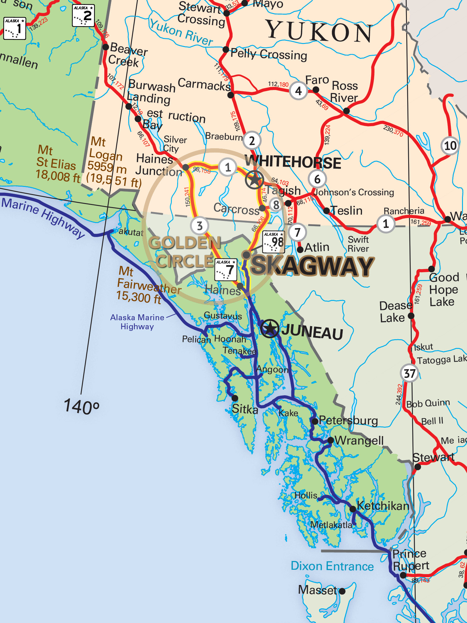 Map Of Alaska Showing Skagway - Guinna Hyacinthia