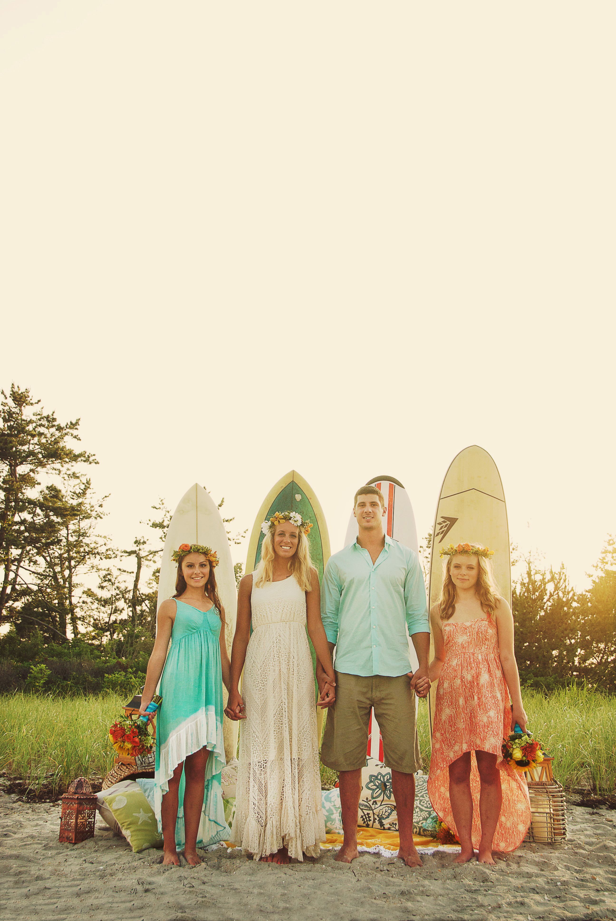 Boho Surfer Wedding Party