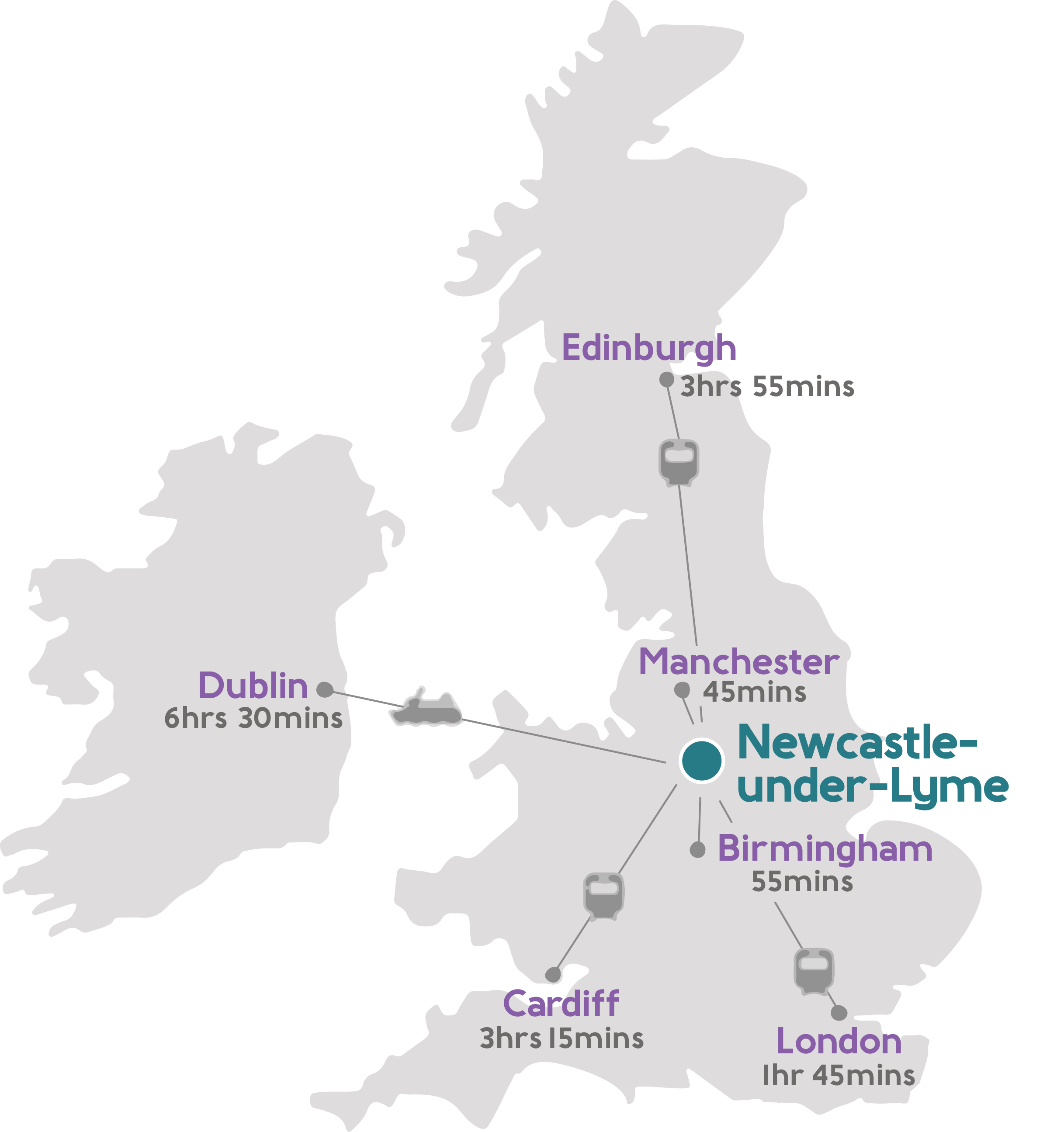 map of Staffordshire county
