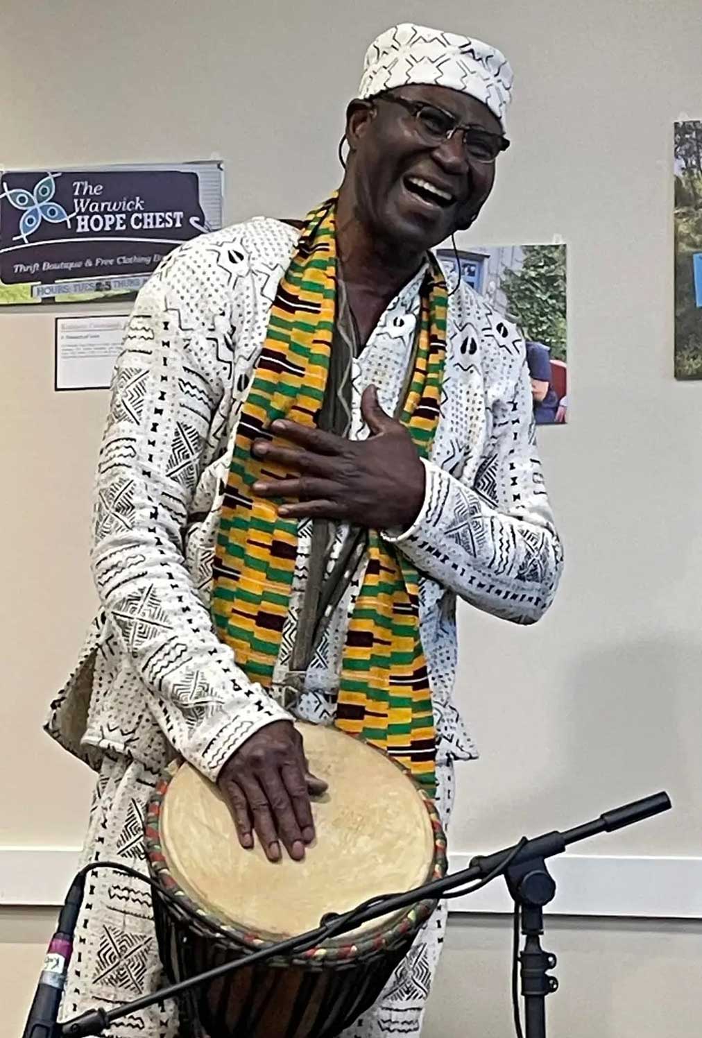 Kofi of Sankofa Drum and Dance Ensemble