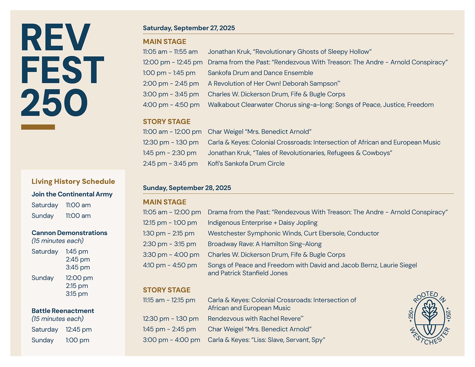 Rev Fest 250 Event Schedule
