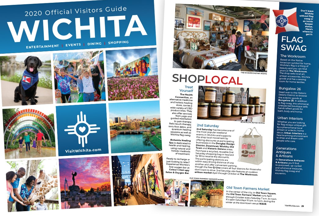 Pictures of the 2020 Official Wichita Visitors Guide