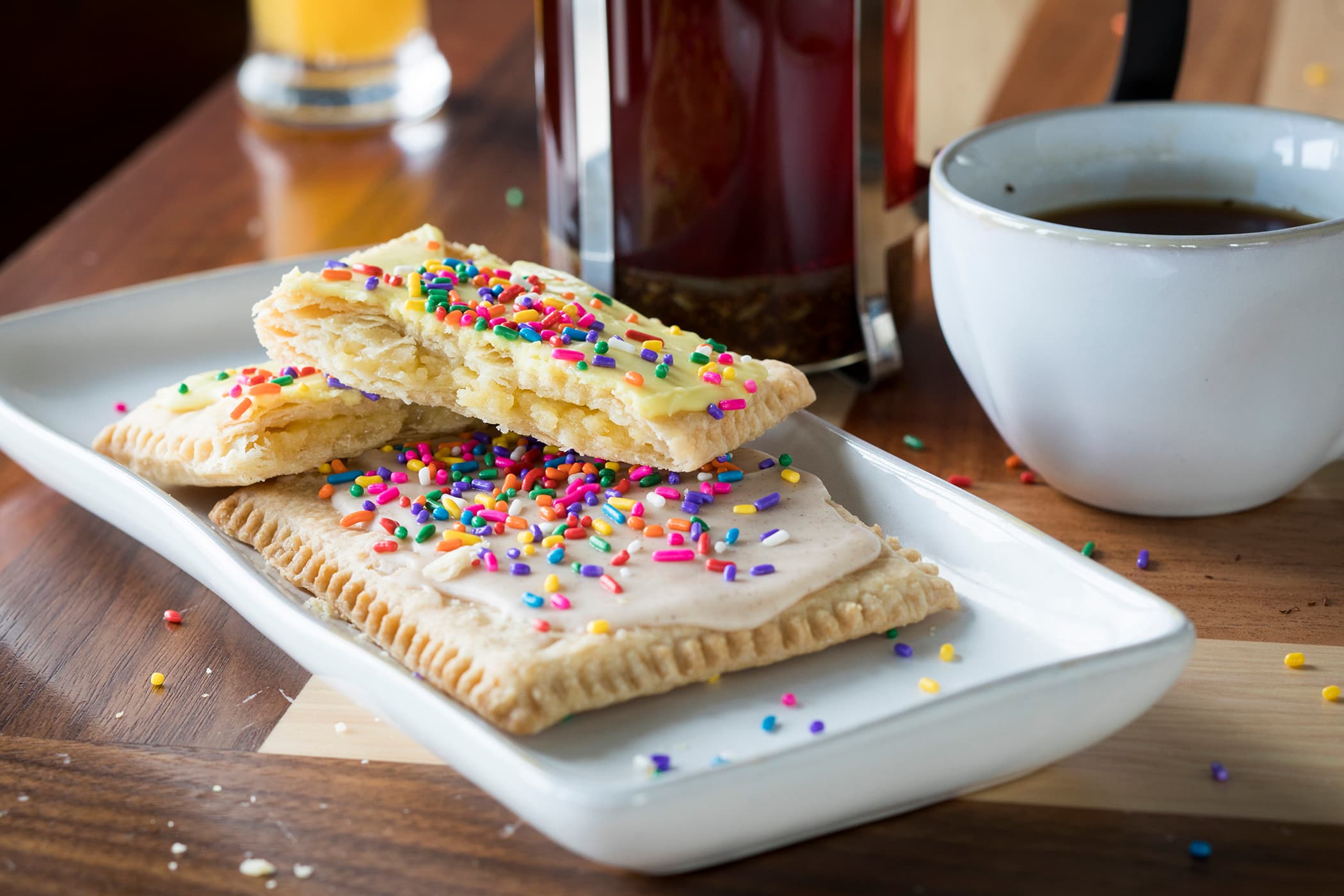 Homemade poptarts on a plate at Homegrown Wichita