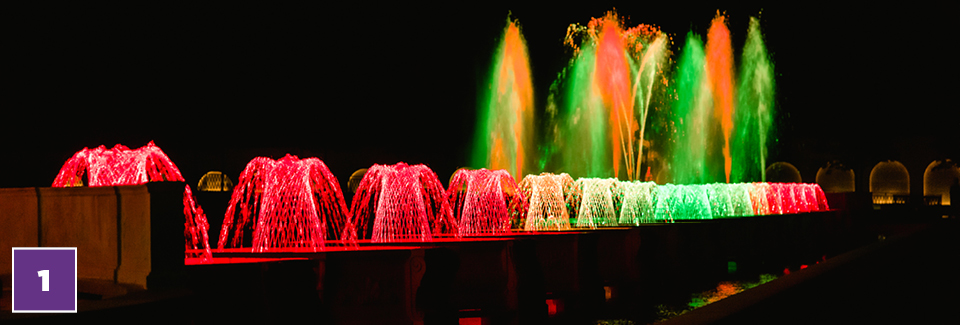 Longwood Illuminated Fountains
