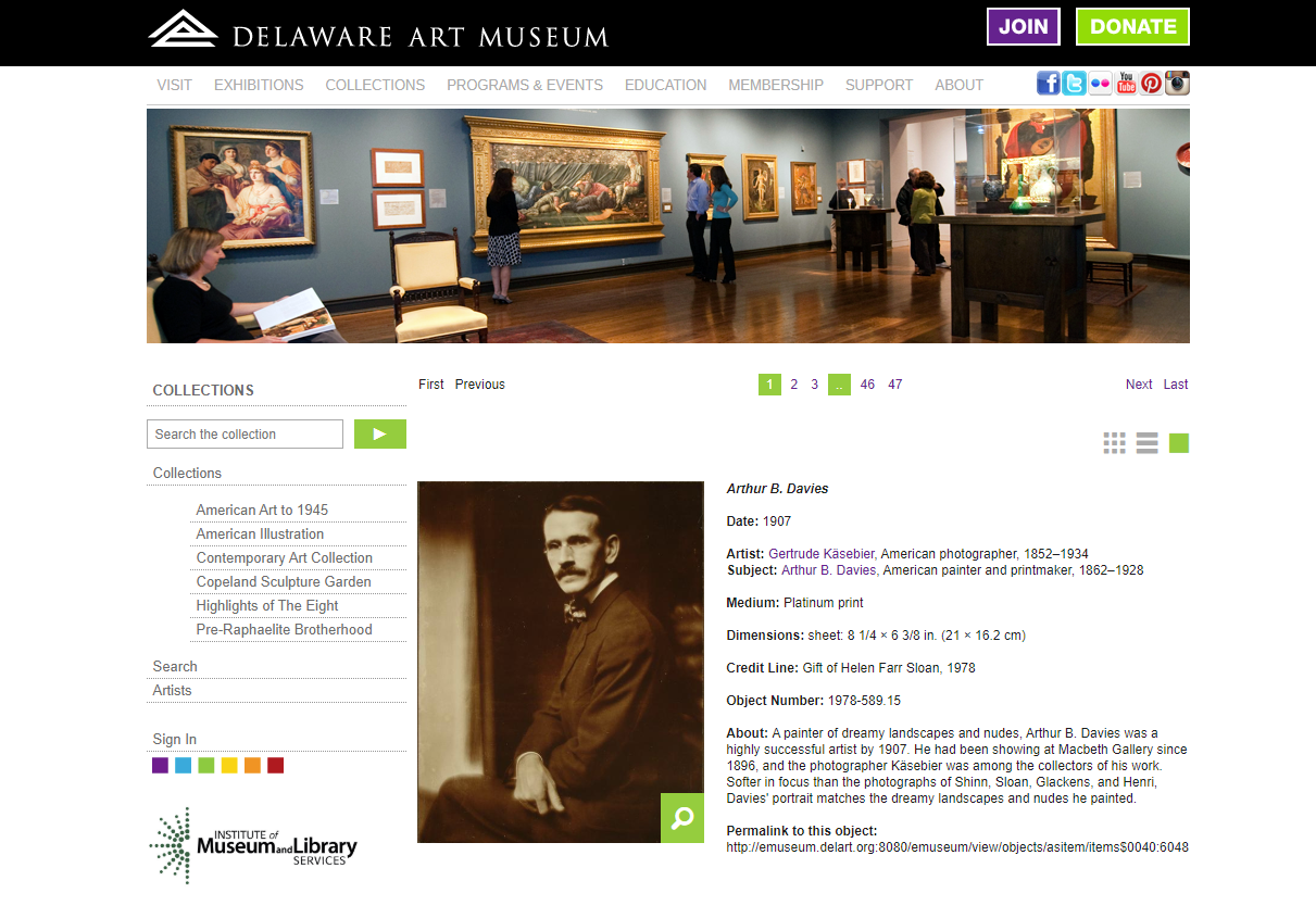 DE Art Museum Online Gallery