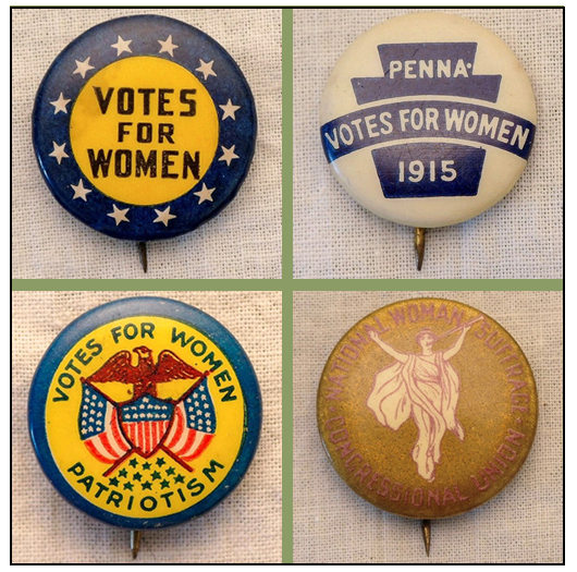 Votes for Women Exhibition - Pins