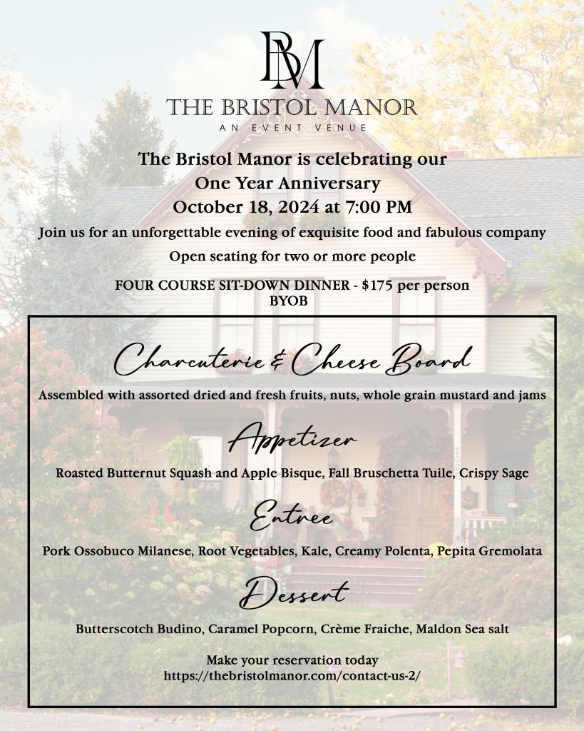 Bristol Manor First Anniversary Dinner Bensalem, PA