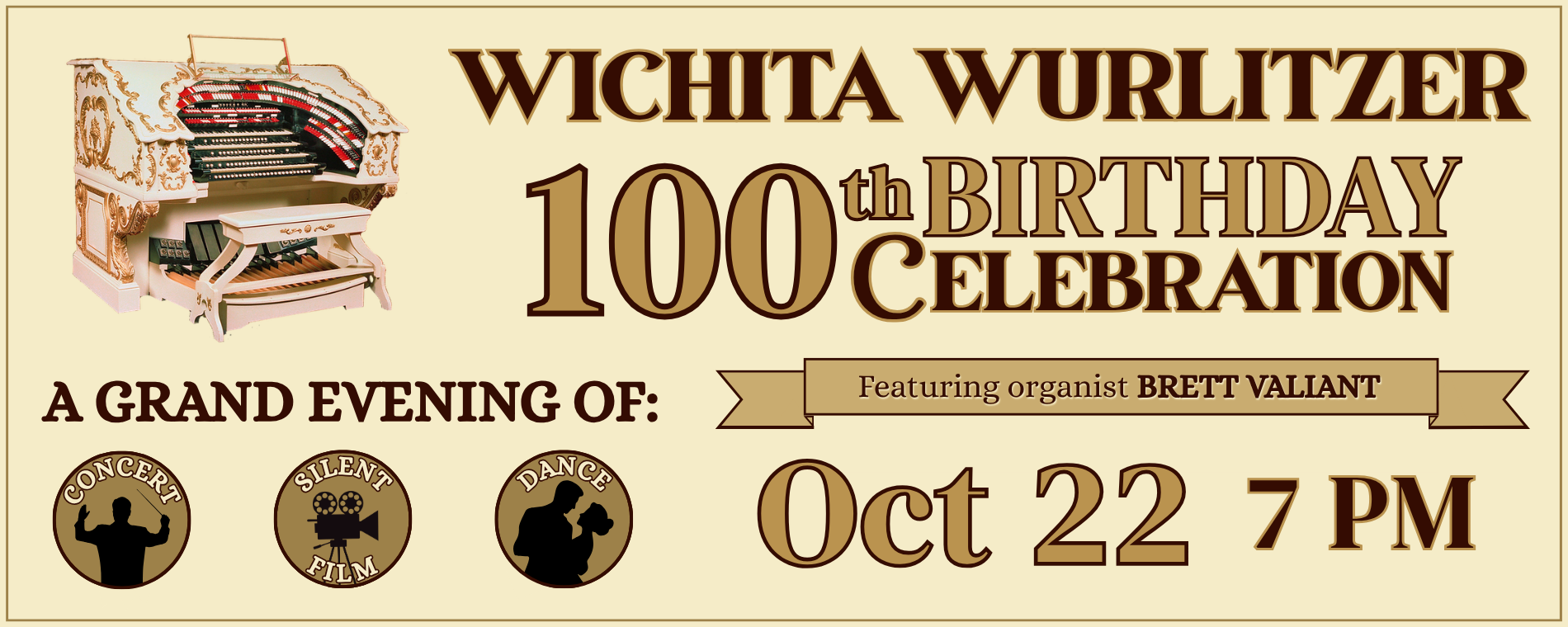 Wichita Wurlitzer 100th Birthday Concert/Silent Film