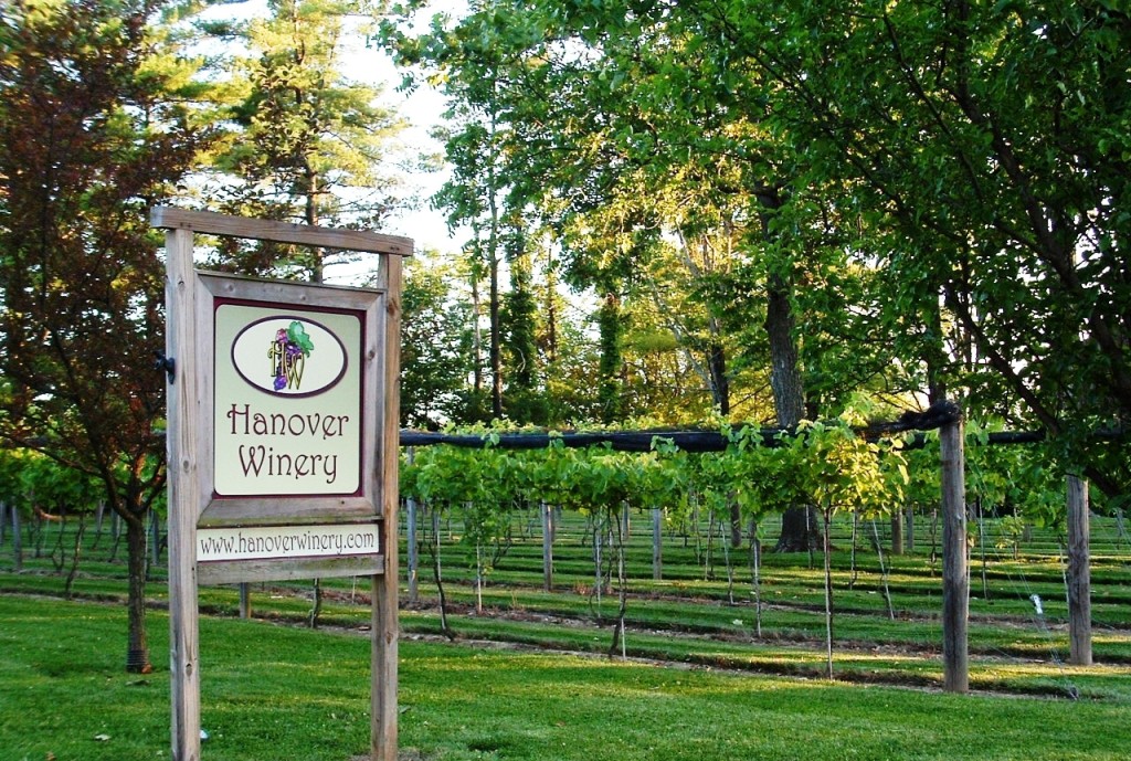 Hanover Winery entrance sign Hanover Winery entrance sign