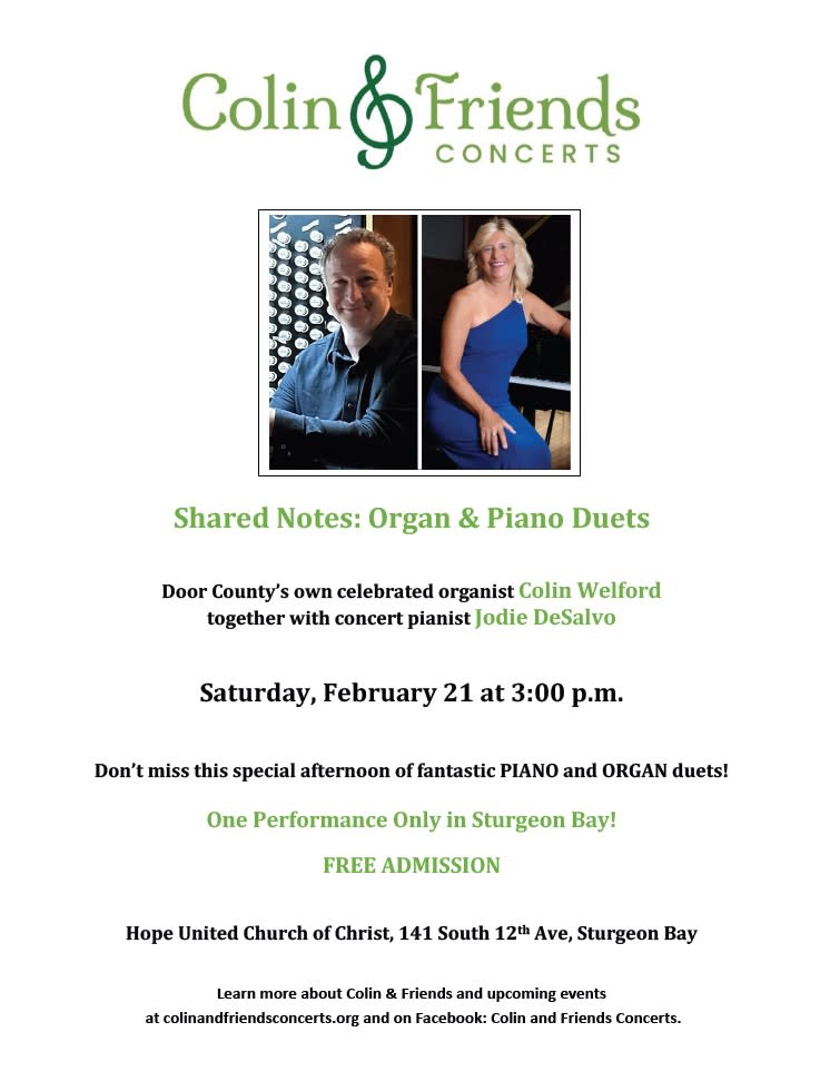 Shared Notes: Organ & Piano Duets Concert