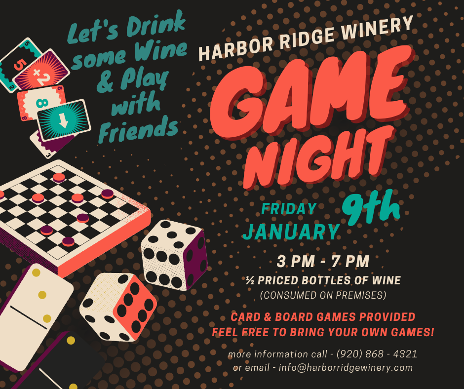 Game Night at Harbor Ridge Winery
