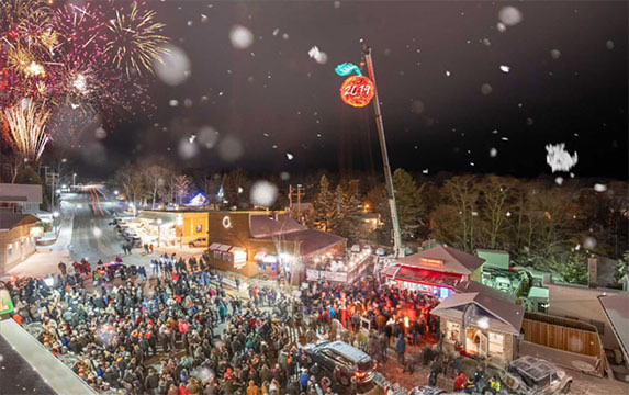 New Year's Eve Fireworks and Cherry Drop