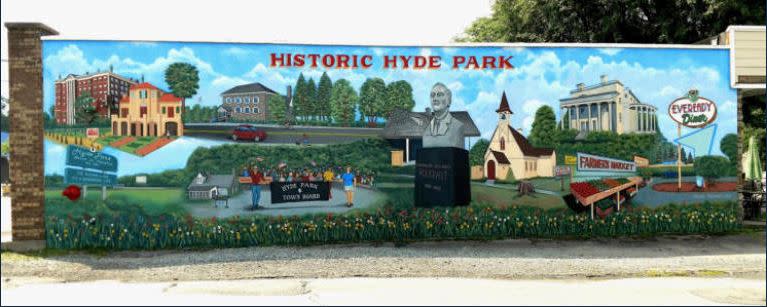 Murals of the Hudson Valley - Artist & Muralist Frac Palaia at Staatsburg Library
