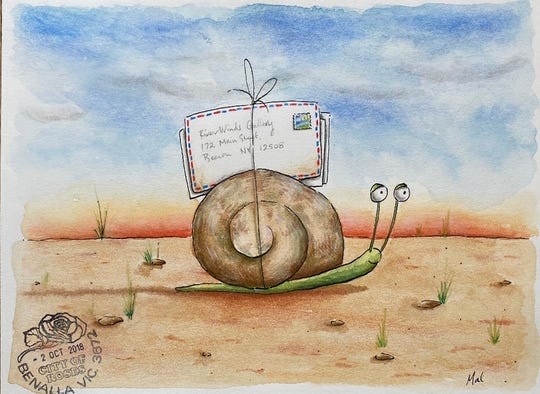Air Mail: Artist Postcards from Oz Exhibit at RiverWinds Gallery Beacon