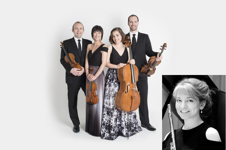 Howland Chamber Music Circle Hosts - Jasper String Quartet with flutist Mimi Stillman