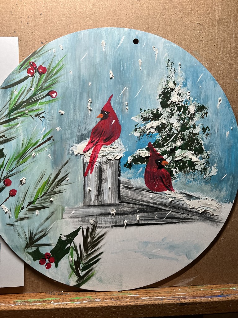 Live Inspired Hosts Acrylic Cardinal Workshop