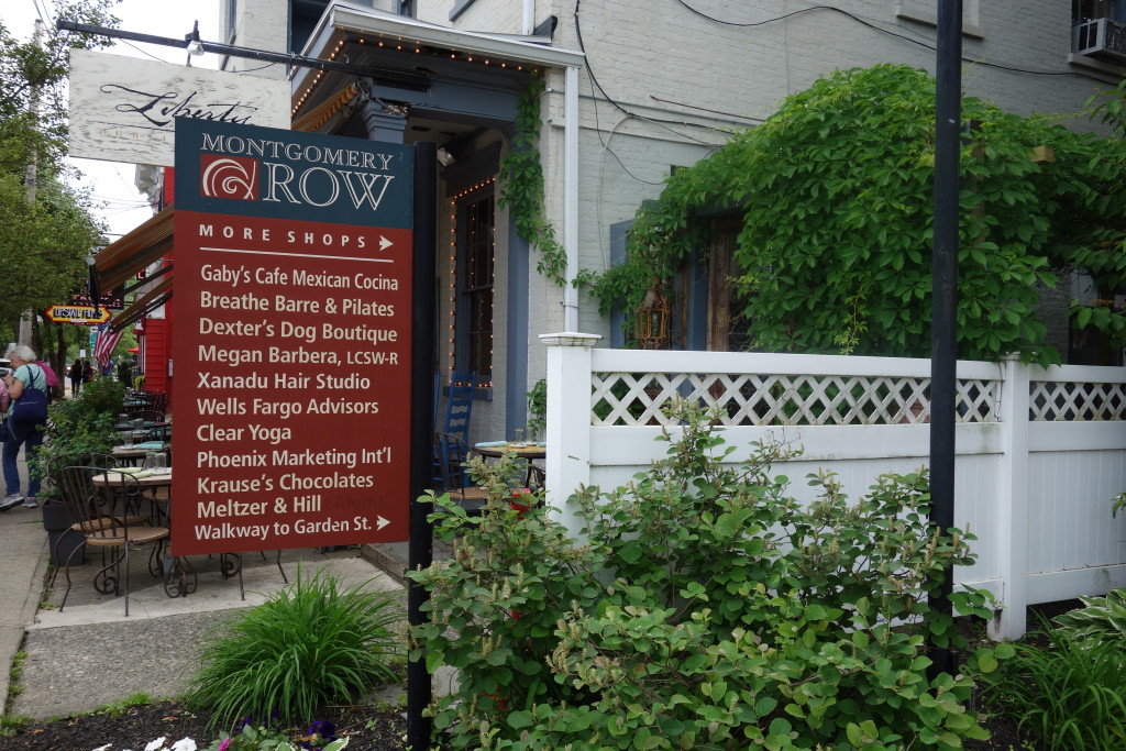 The exterior of the Montgomery Row Art Space in Rhinebeck