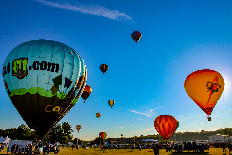 Sunrise Yoga with the Balloons at the Hudson Valley Hot-Air Balloon Festival