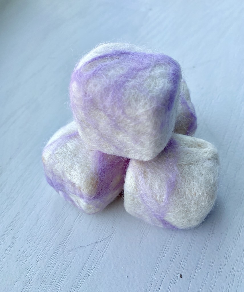 A colorful example of a loofah made at Clover Brooke Farm in Hyde Park