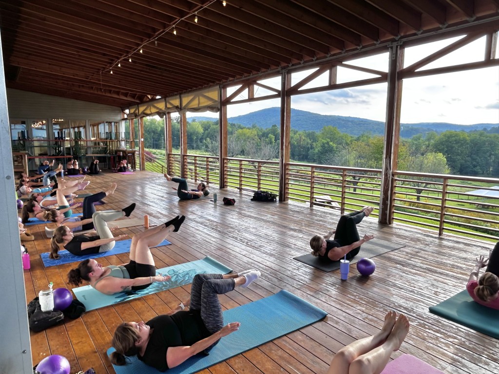 Pilates & Pours at Fishkill Farms