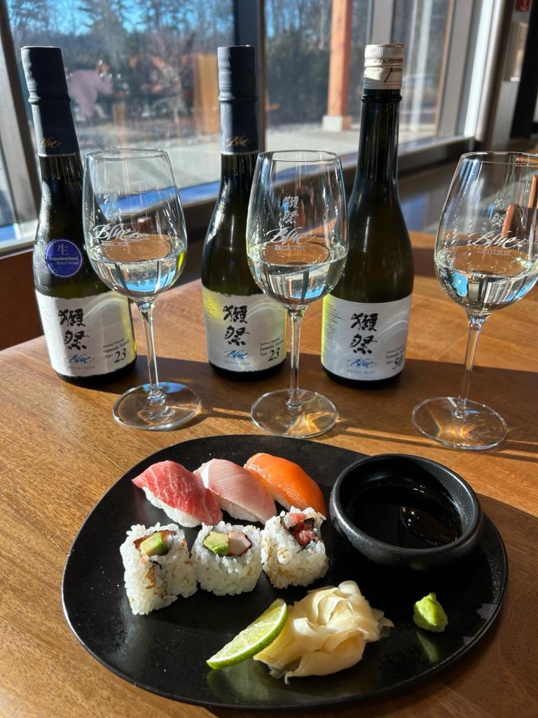 Scenes from around Dassai Blue Sake Brewery in Hyde Park