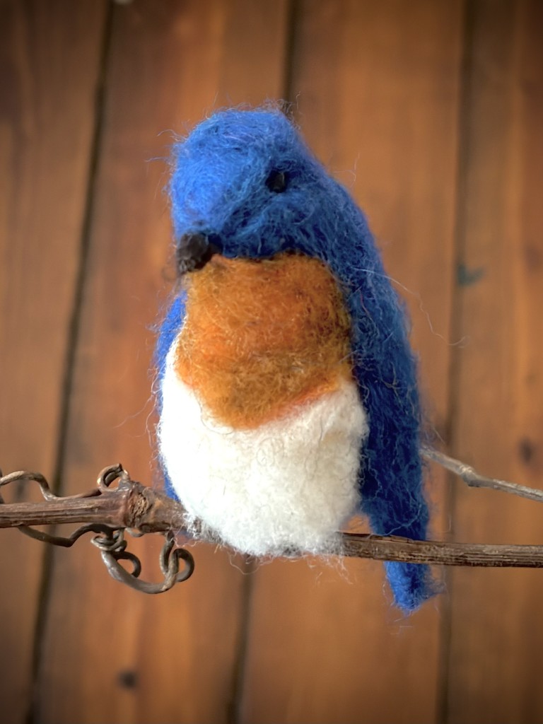 Needle Felting Workshop at Clover Brooke Farm: Bluebird