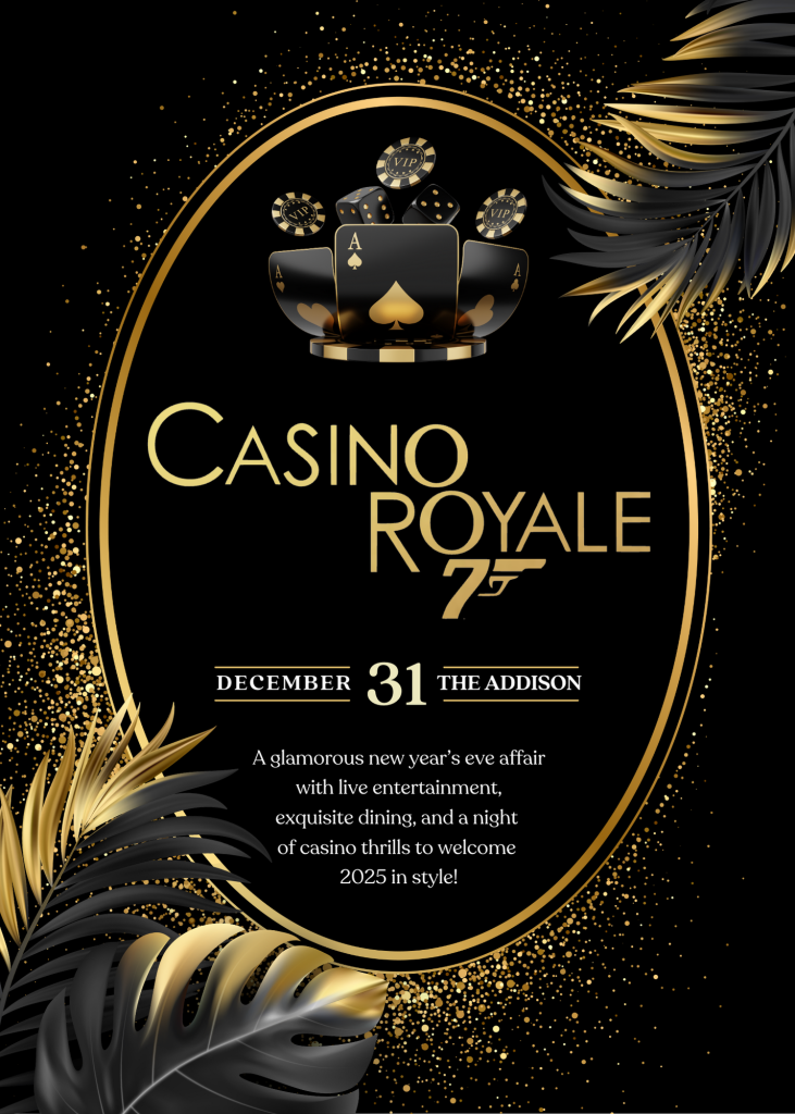Fêtez le Nouvel An avec panache lors de la soirée « Casino Royale » organisée par l'Addison ! , photo