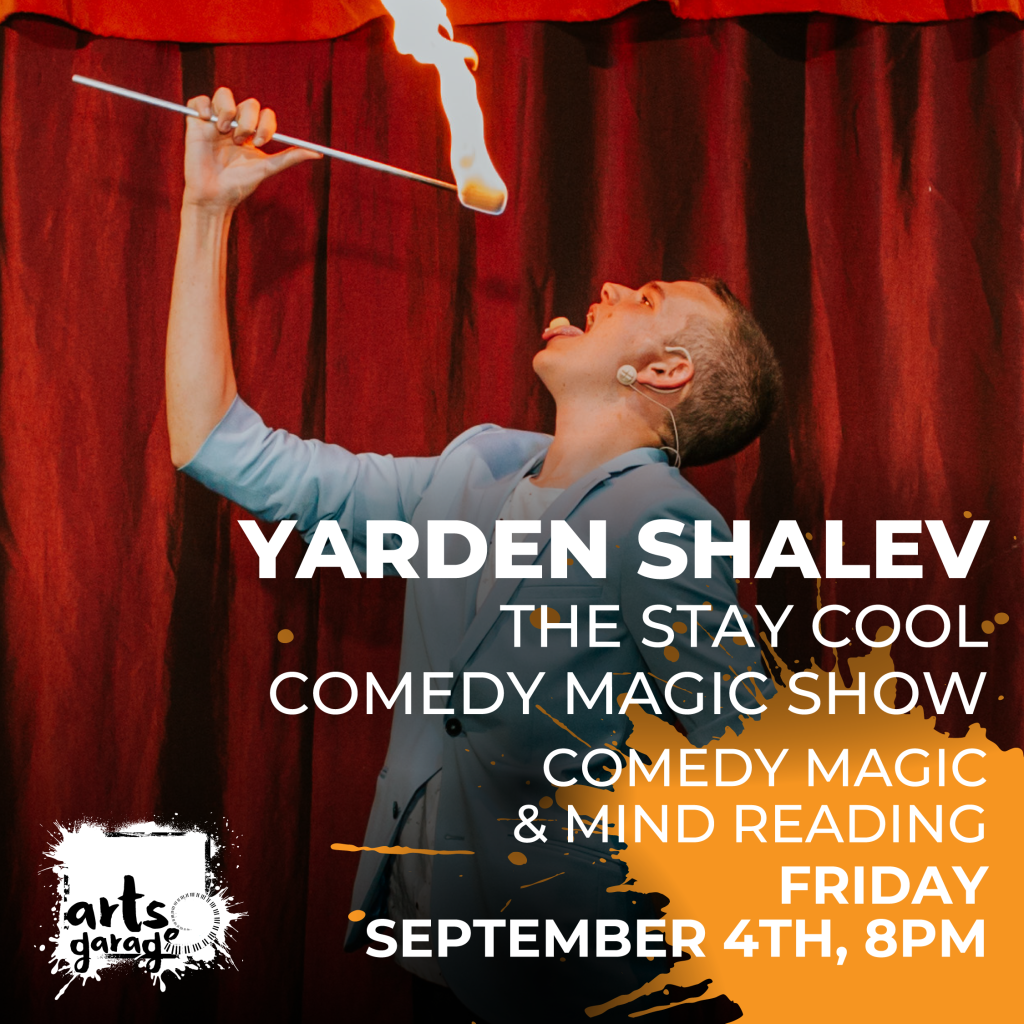 Yarden Shalev – Foto do espetáculo de comédia e mágica “The Stay Cool”