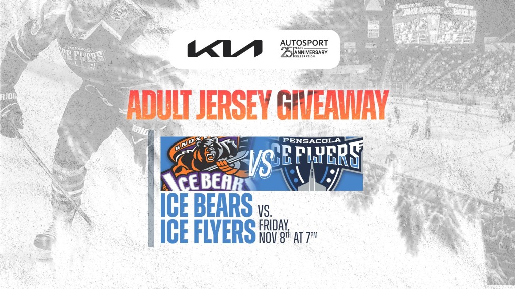 Adult Jersey Giveaway - Pensacola Ice Flyers vs Knoxville Ice Bears