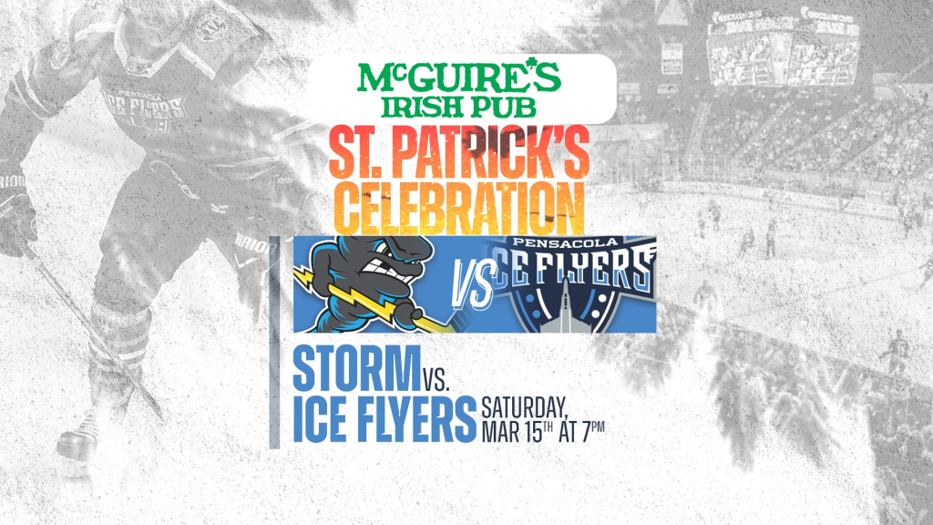 St. Patricks Day Celebration Presented by McGuires Irish Pub - Pensacola Ice Flyers vs Quad City Storm