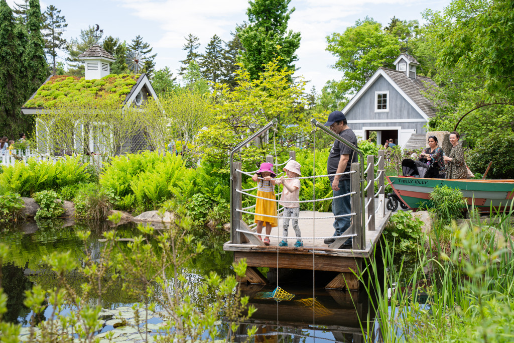 Family on Dock. Photo Credit: Coastal Maine Botanical Gardens