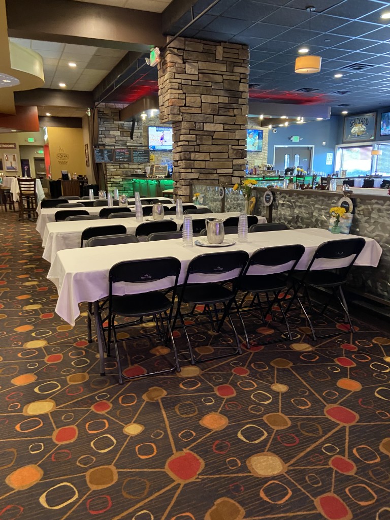 Tables for Event. Photo Credit: Spare Time Entertainment