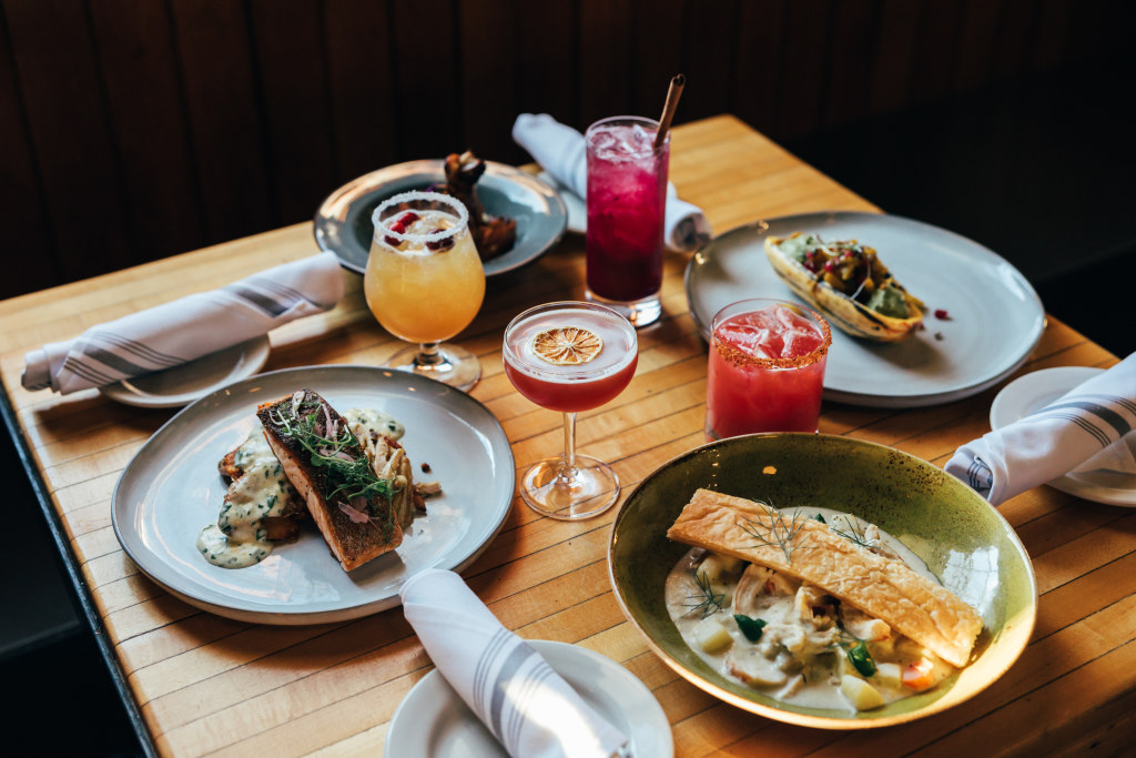 Dining at Gather. Photo Credit: Dawson Renaud Photo and Film