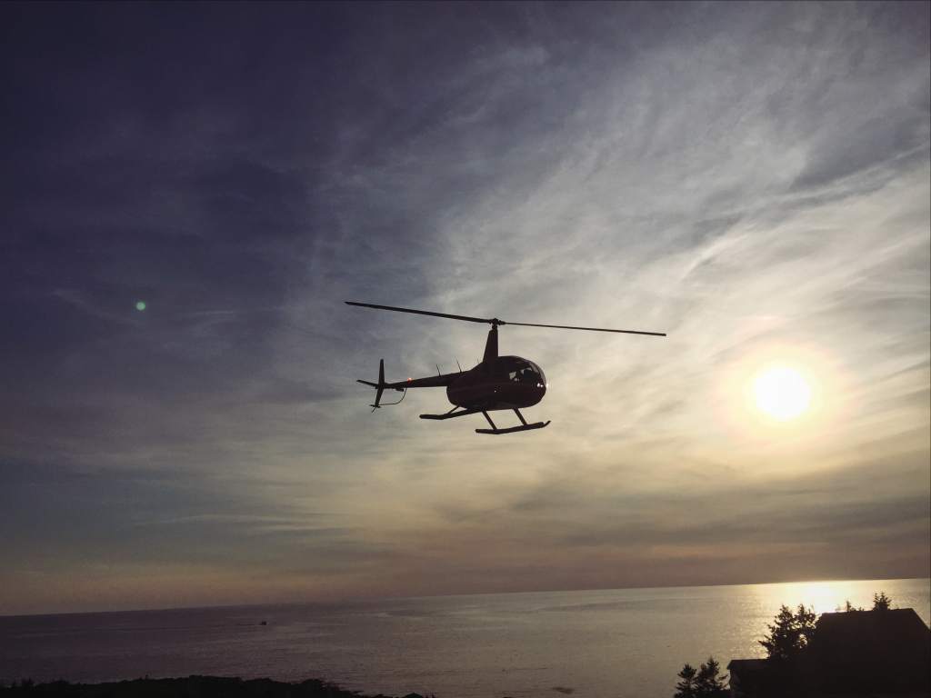 Helicopter Flying. Photo Credit: Pine Tree Helicopters