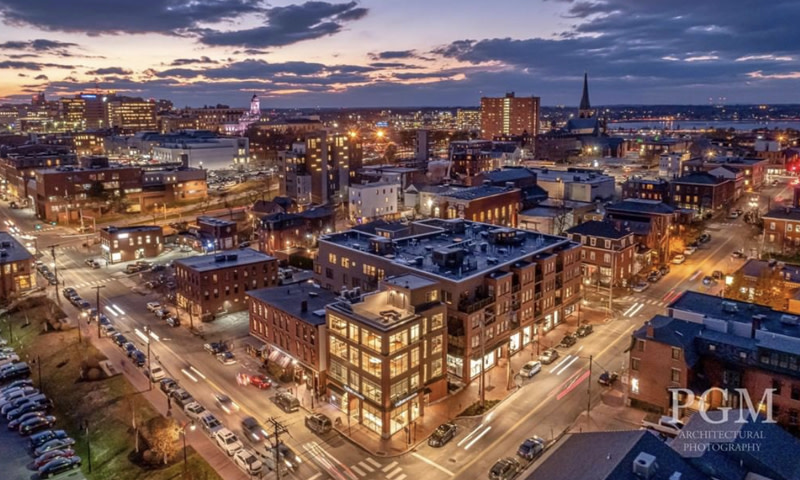 Cityscape at night. Photo Credit: Peter G. Morneau