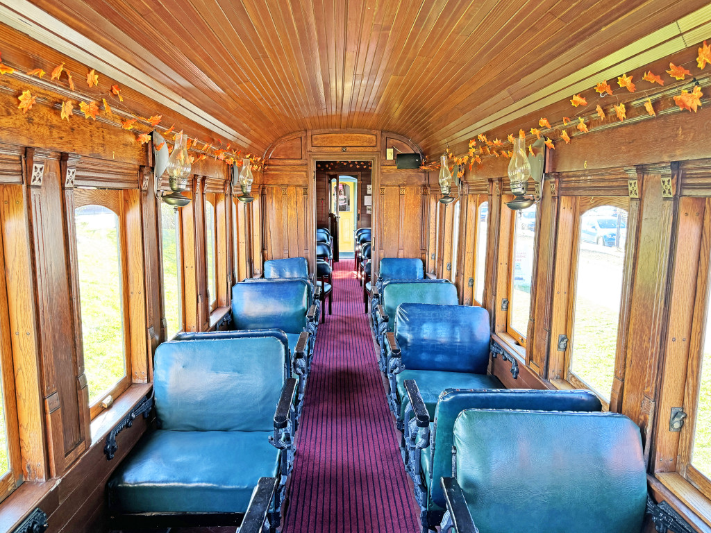 Train Interior. Photo Credit: Maine Narrow Gauge Railroad