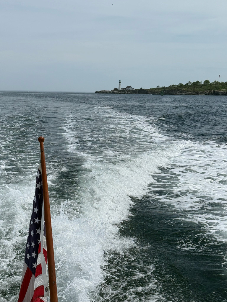 Casco Bay and PHL from Boat. Photo Credit: Casco Bay Legacy Charters