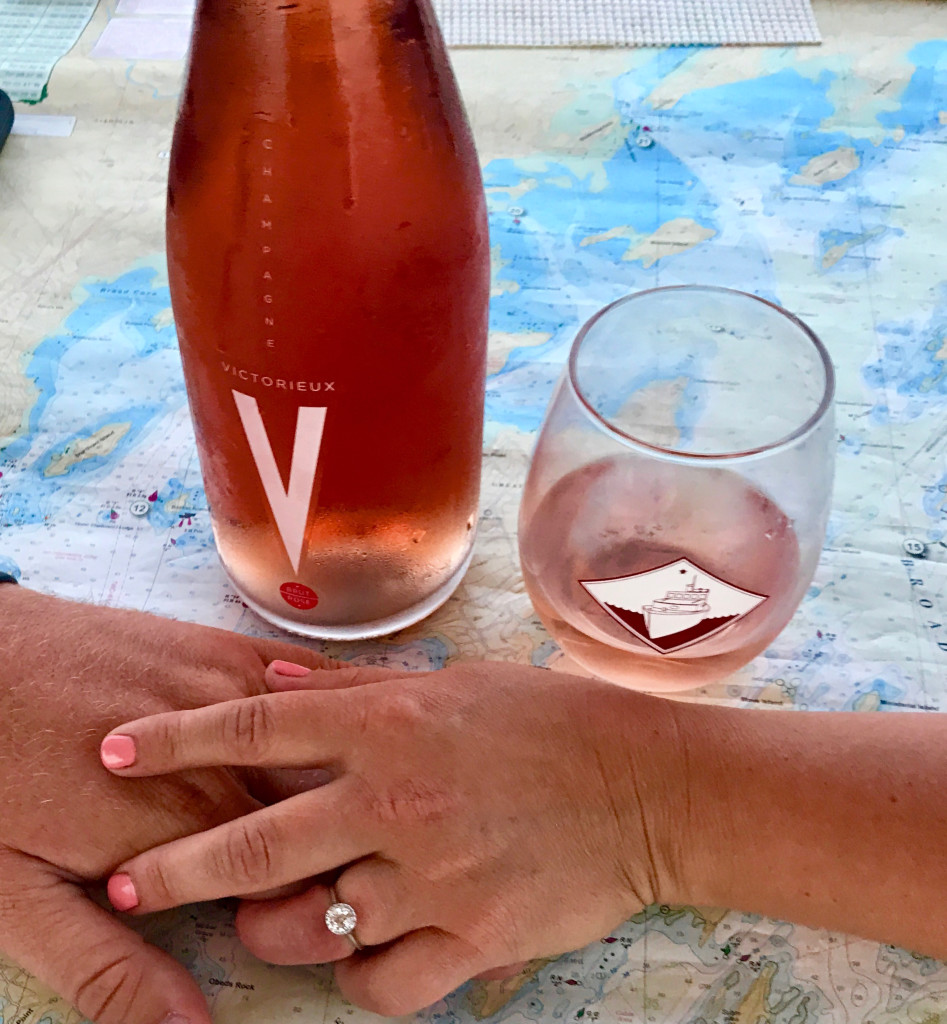Engaged Couple. Photo Credit: Casco Bay Custom Charters