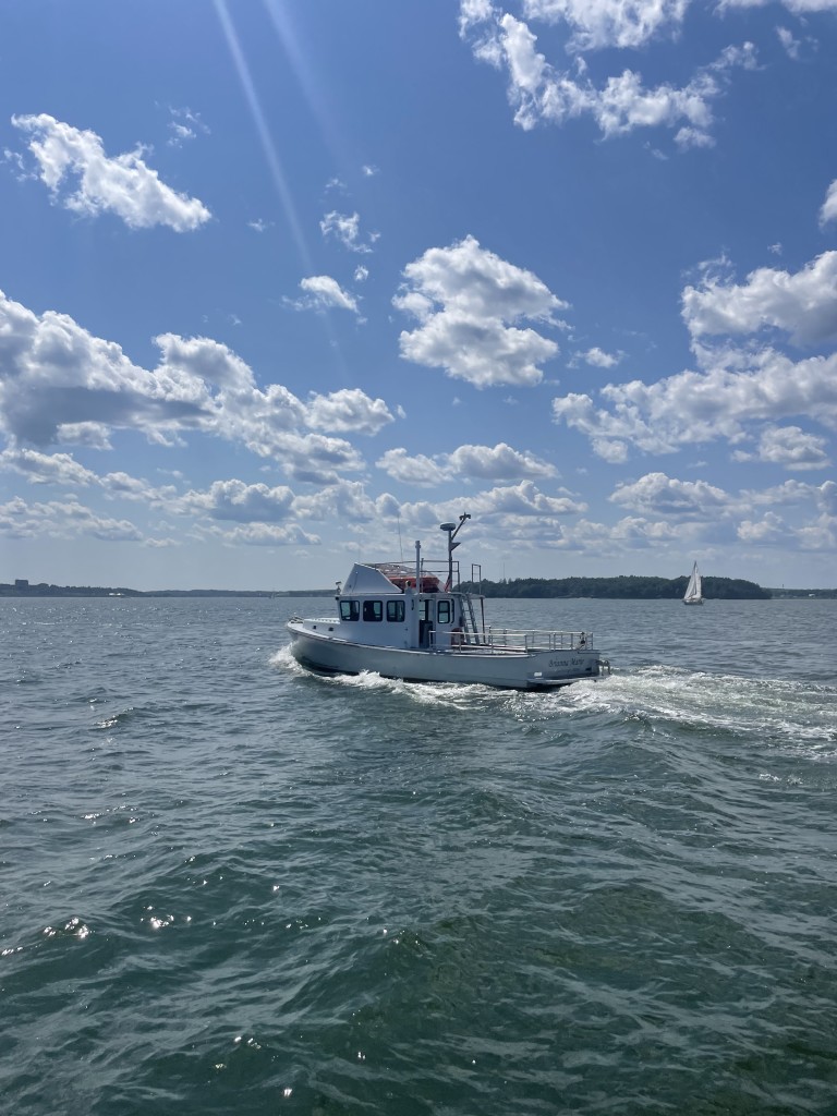 Boat on Casco Bay. Photo Credit: Boomerang Yacht Charters
