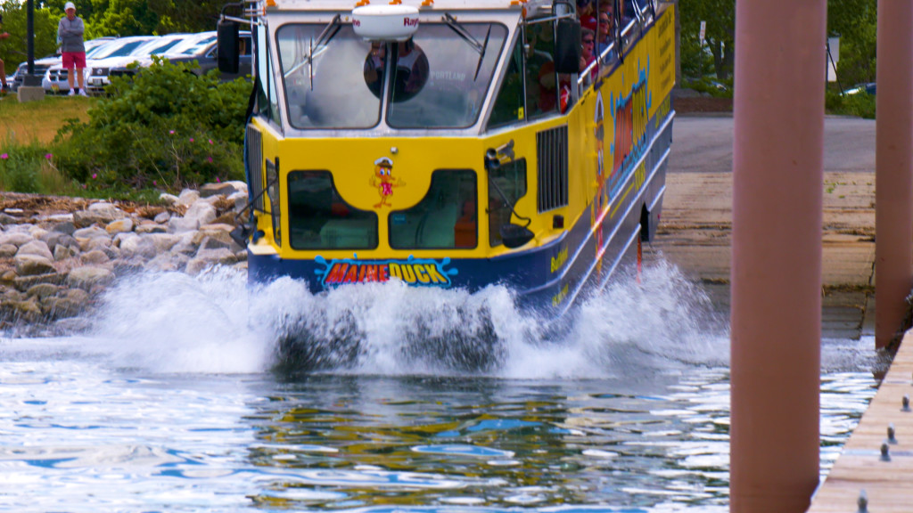 Duck Boat Emerging Water. Photo Cr4edit: Quack N' Cruise