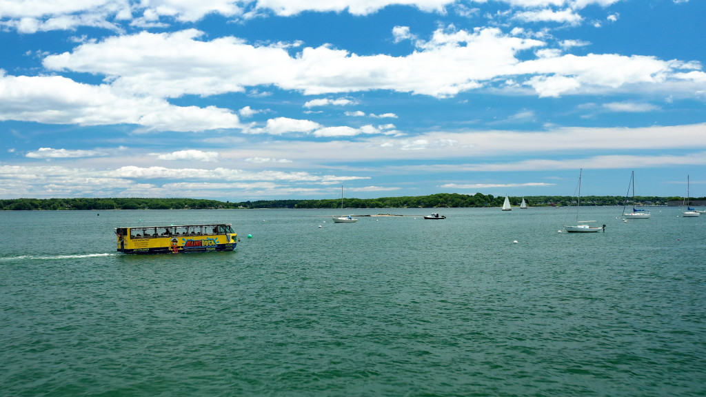 Duck Boat on Casco Bay. Photo Credit: Quack N' Cruise