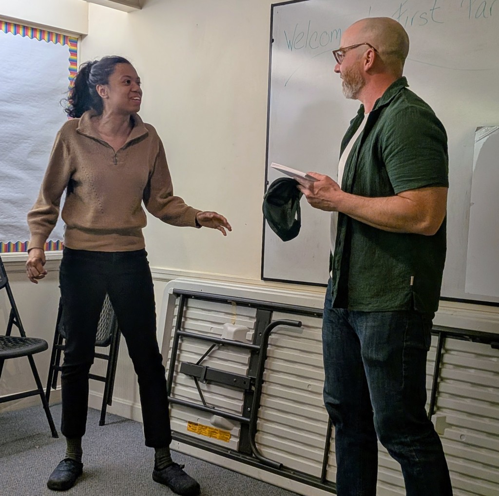 Two People Improvising. Photo Credit: Get Up & Go Improv